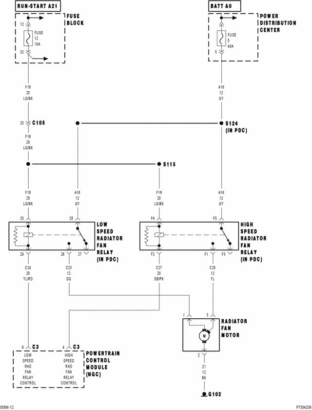 07 PT Cruiser Cooling Fan Wiring Diagram