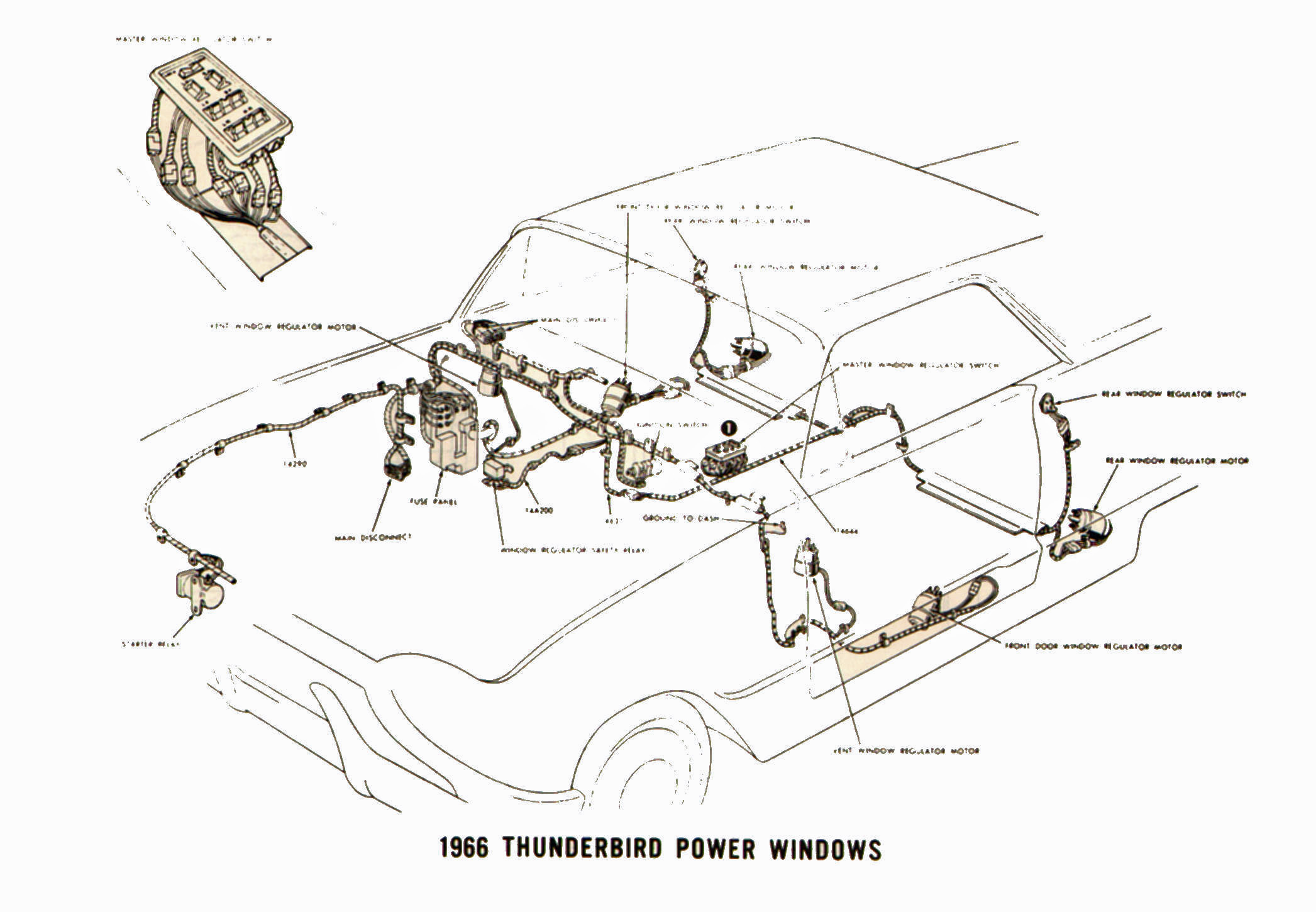 1964 thunderbird emergency flasher location