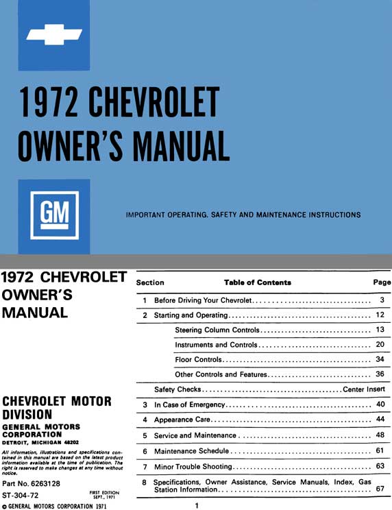 1972 Chevrolet Monte Carlo Wiring Diagram Manual