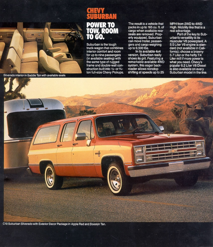 1985 Chevy Cars and Trucks in Vans