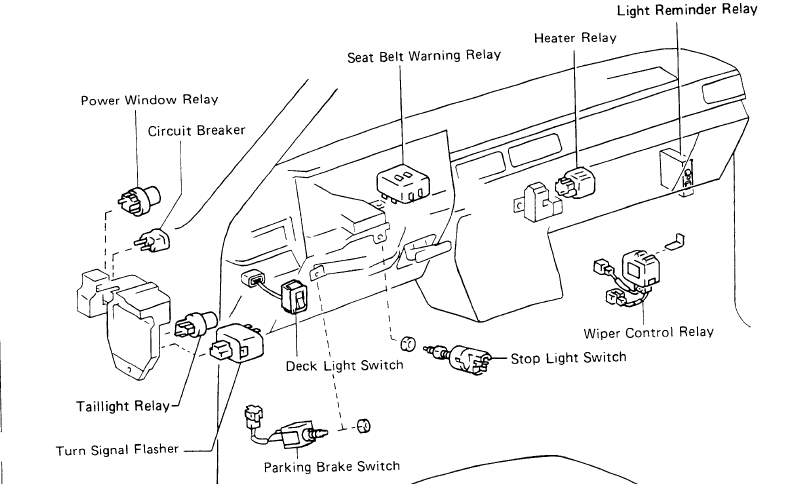 1986 Toyota Pickup Fuse Box Diagram