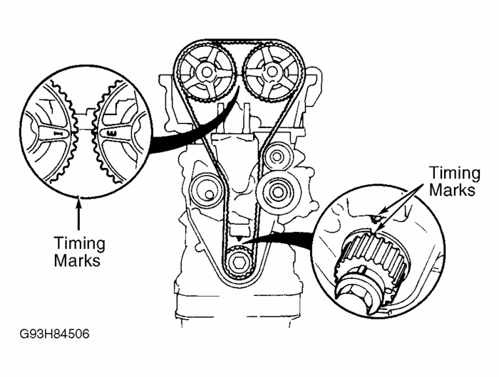 1989 Mazda B2200 Timing Marks