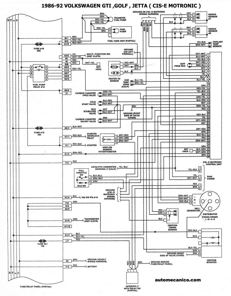 1990 VW Jetta Relay Diagram