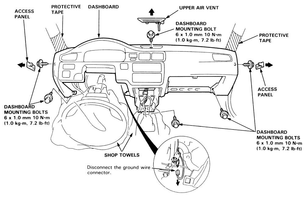 1992 Honda Civic Dash Assembly