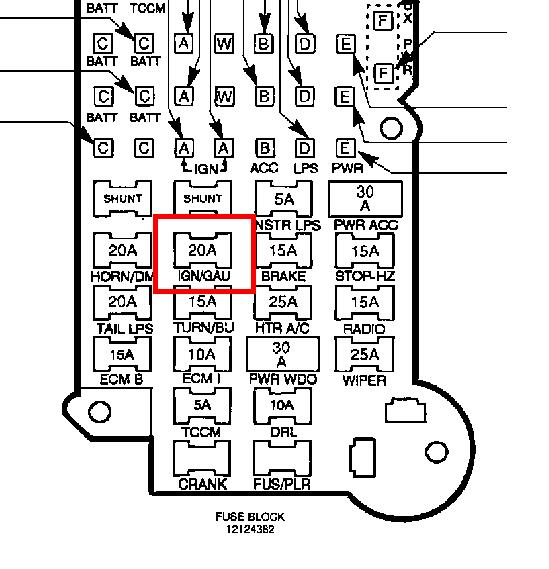 2000 Chevy S10 Fuse Box Diagram / 1994 Chevy Suburban Interior Light