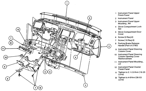 2001 Lincoln Town Car Heater Core Diagram