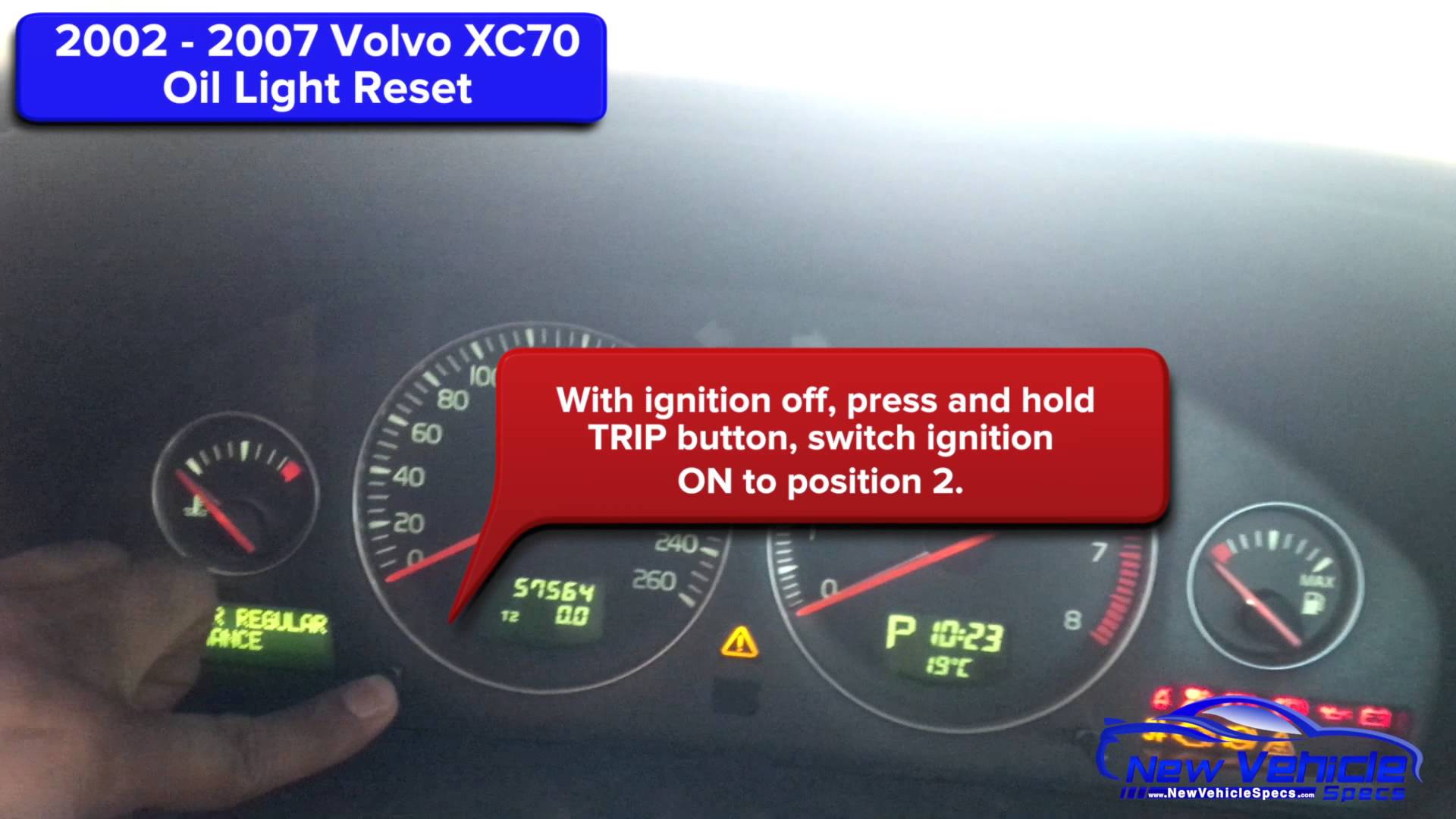 2002  2007 Volvo XC70 Oil Light Reset / Service Light Reset  YouTube