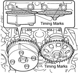 2003 Toyota Camry Timing Chain Marks