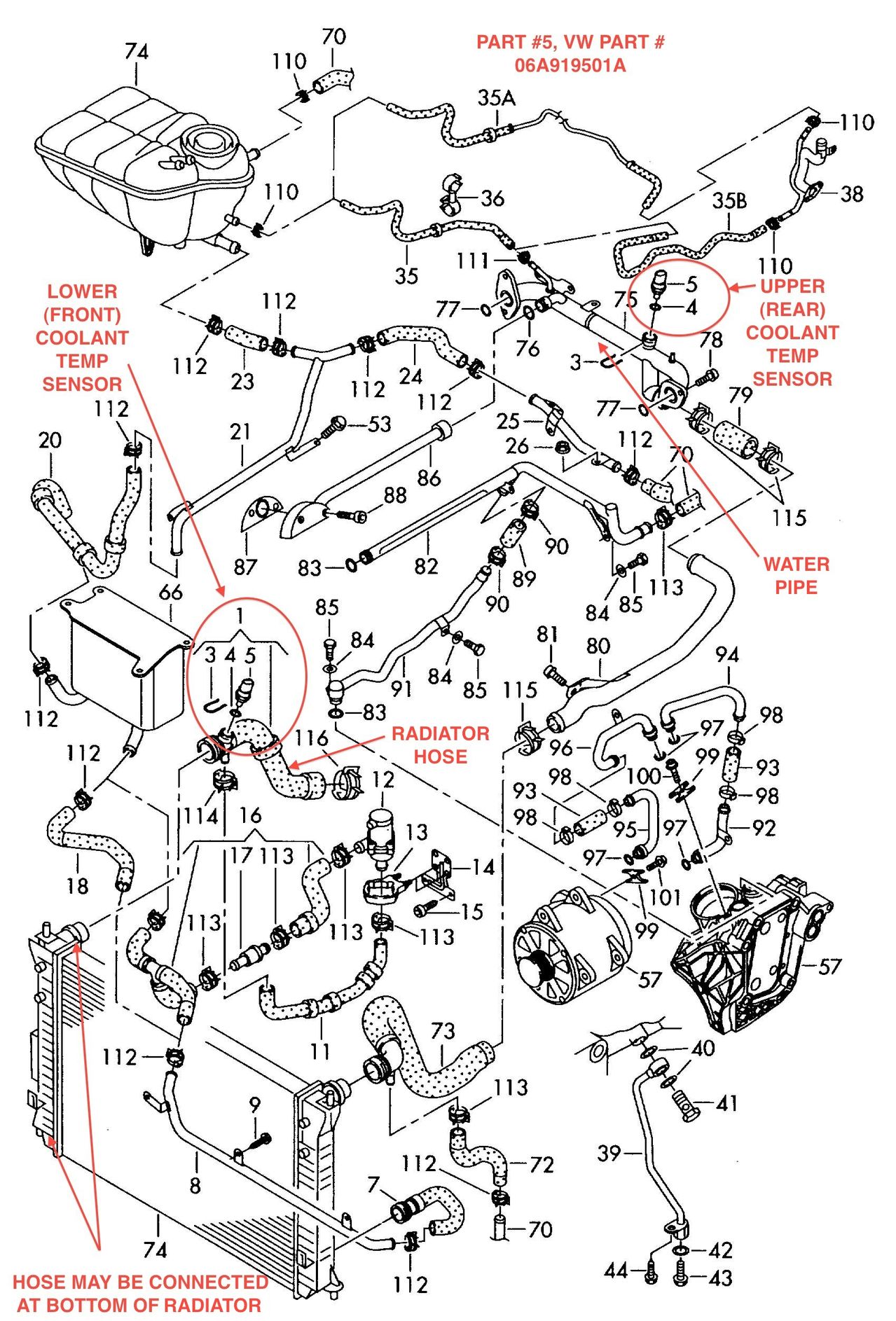 2004 Audi A4 Engine Coolant Diagram