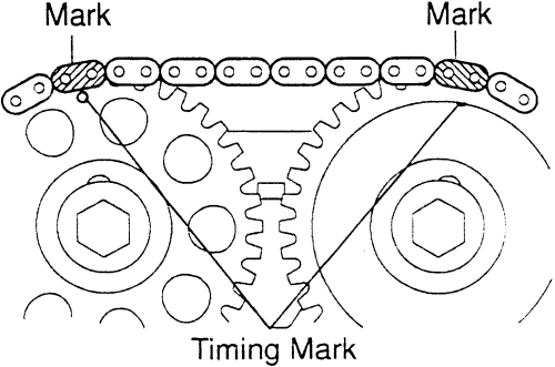 2004 Toyota Corolla Timing Chain Marks