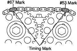 2004 Toyota Corolla Timing Chain Marks