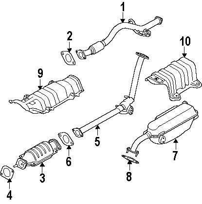 2007 Kia Sorento Exhaust Parts Diagram