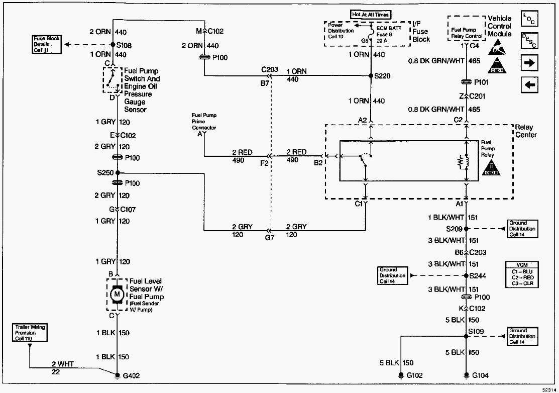 97 Chevy Blazer Fuel Pump Wiring Diagram
