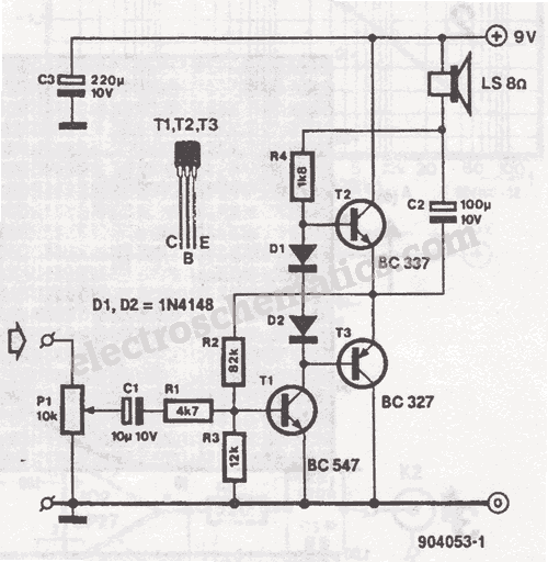 Audio Amplifier Circuit Diagram