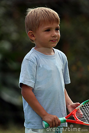 Boy With A Racquet Royalty Free Stock Photo  Image: 1226865