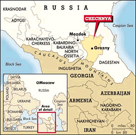Chechnya Map Russia
