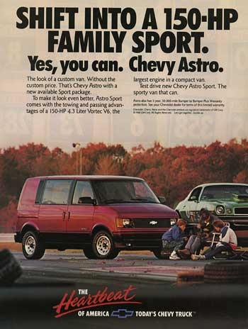 Chevy Astro ad. | Automobile Ads | Pinterest