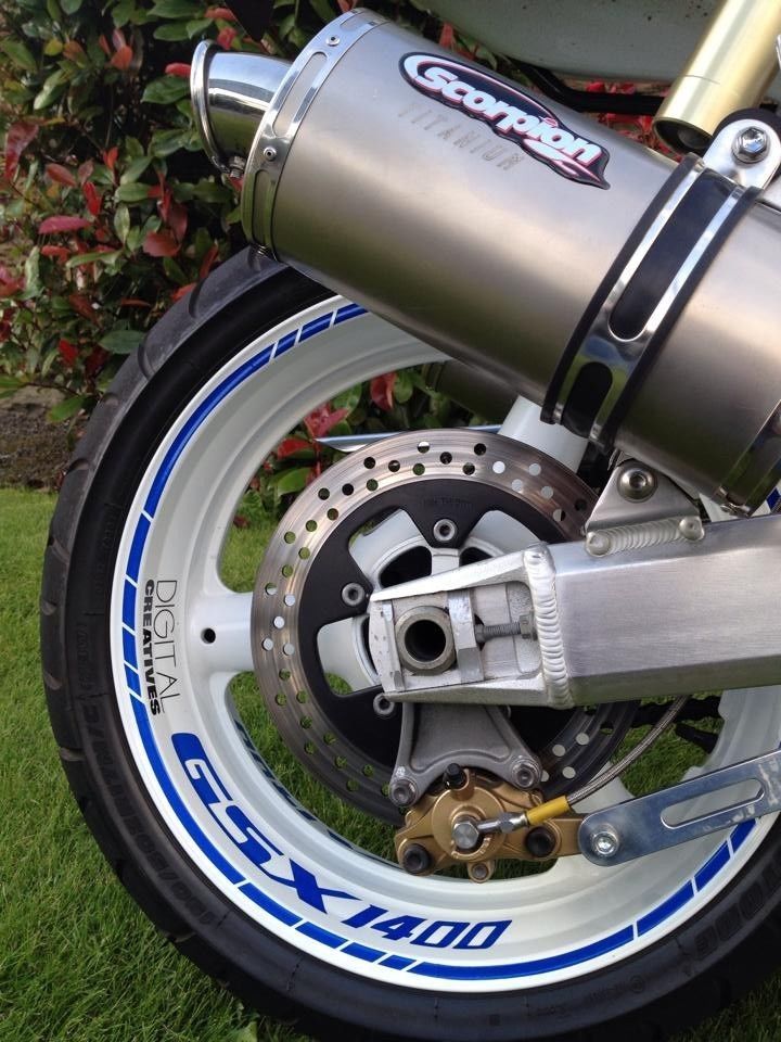 Custom Motorcycle Wheel Decals