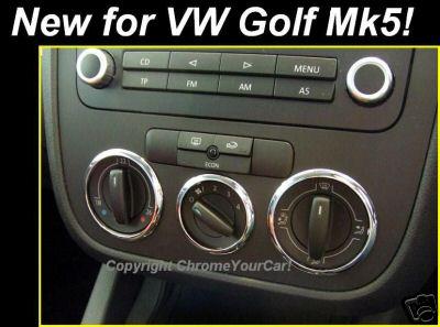 Details about VW GOLF MK5 (0709) INTERIOR HEATER SWITCH RINGS! MK V