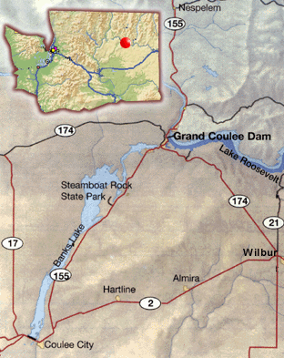 Grand Coulee Dam Columbia River Map