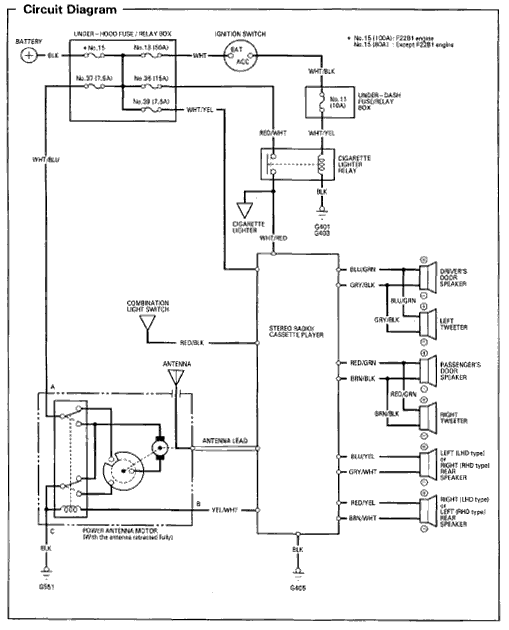 Honda Accord Radio Wiring Diagram