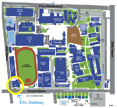 Map of Santa Monica College Campus