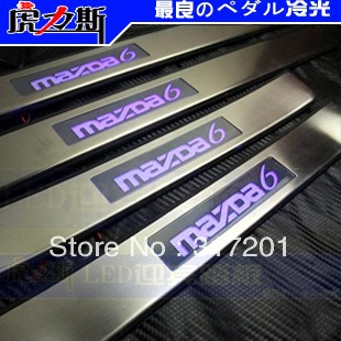MAZDA CX7 door sill strip welcome pedal edge refires,4pcs/set,tell me