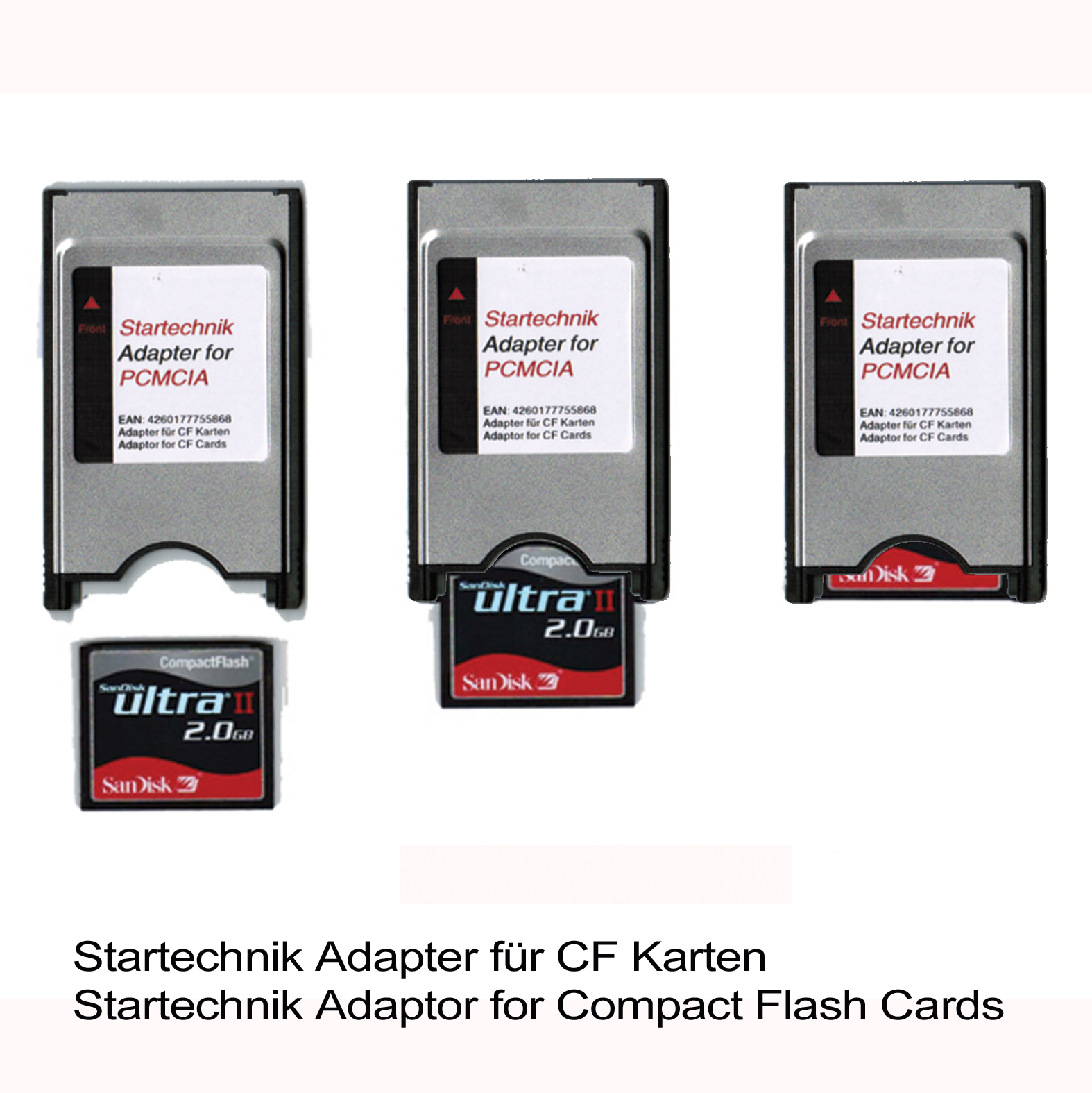 PCMCIA to Compact Flash Card Adapter