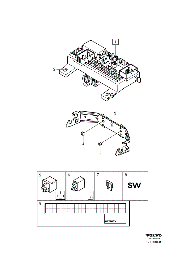 Relay And Fuse Box Passenger Compartment (CEM) diagrams and parts