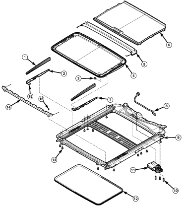 Sunroof Parts Diagram