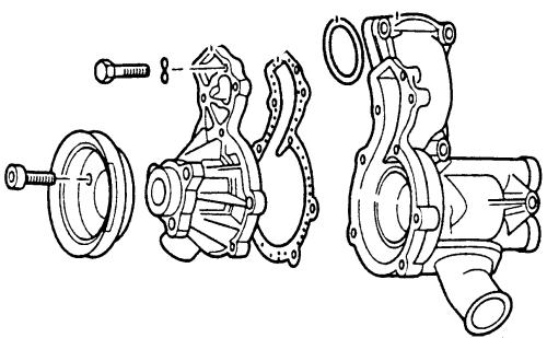 Suzuki Carry Water Pump: DA62T, DA62V, DA62W