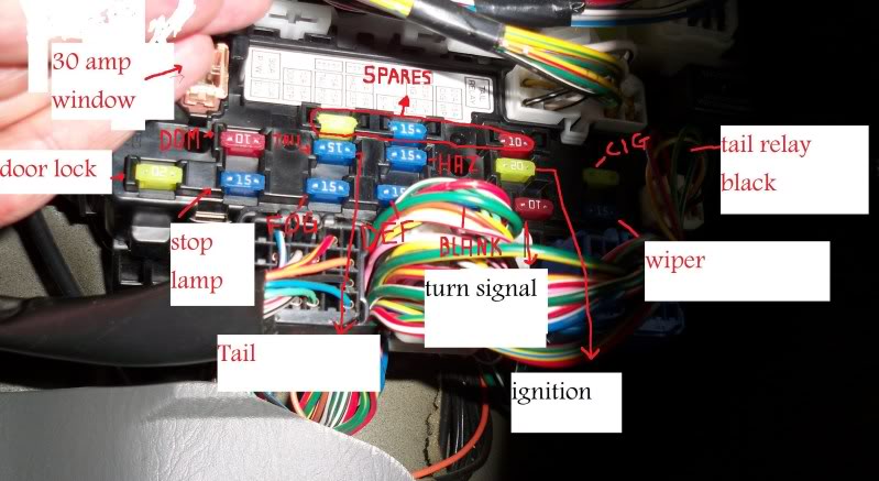 1994 Suzuki Swift Fuse Panel Diagram - Detailed Schematic ... 2010 suzuki kizashi fuse box location 