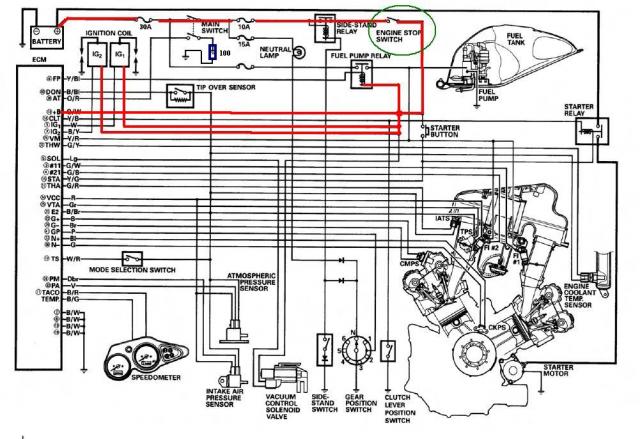 Схема проводки suzuki rf400