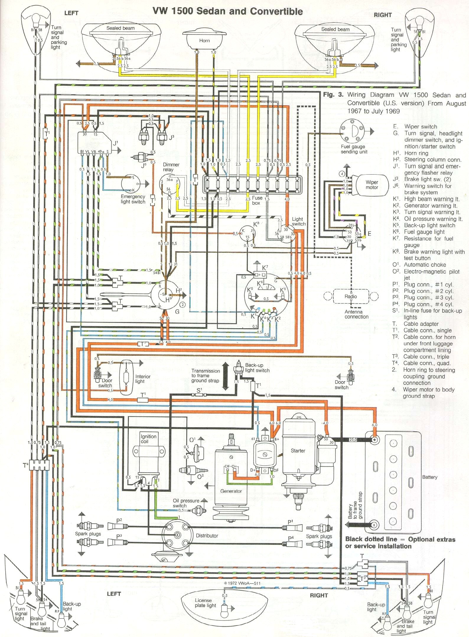 VW Beetle Wiring Harness Diagram
