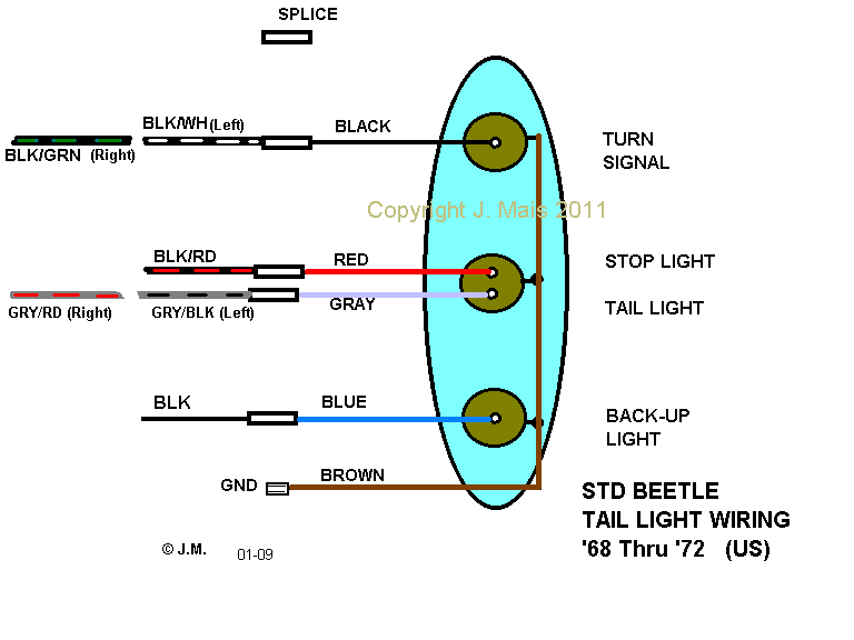 VW Tail Light Wiring Diagram