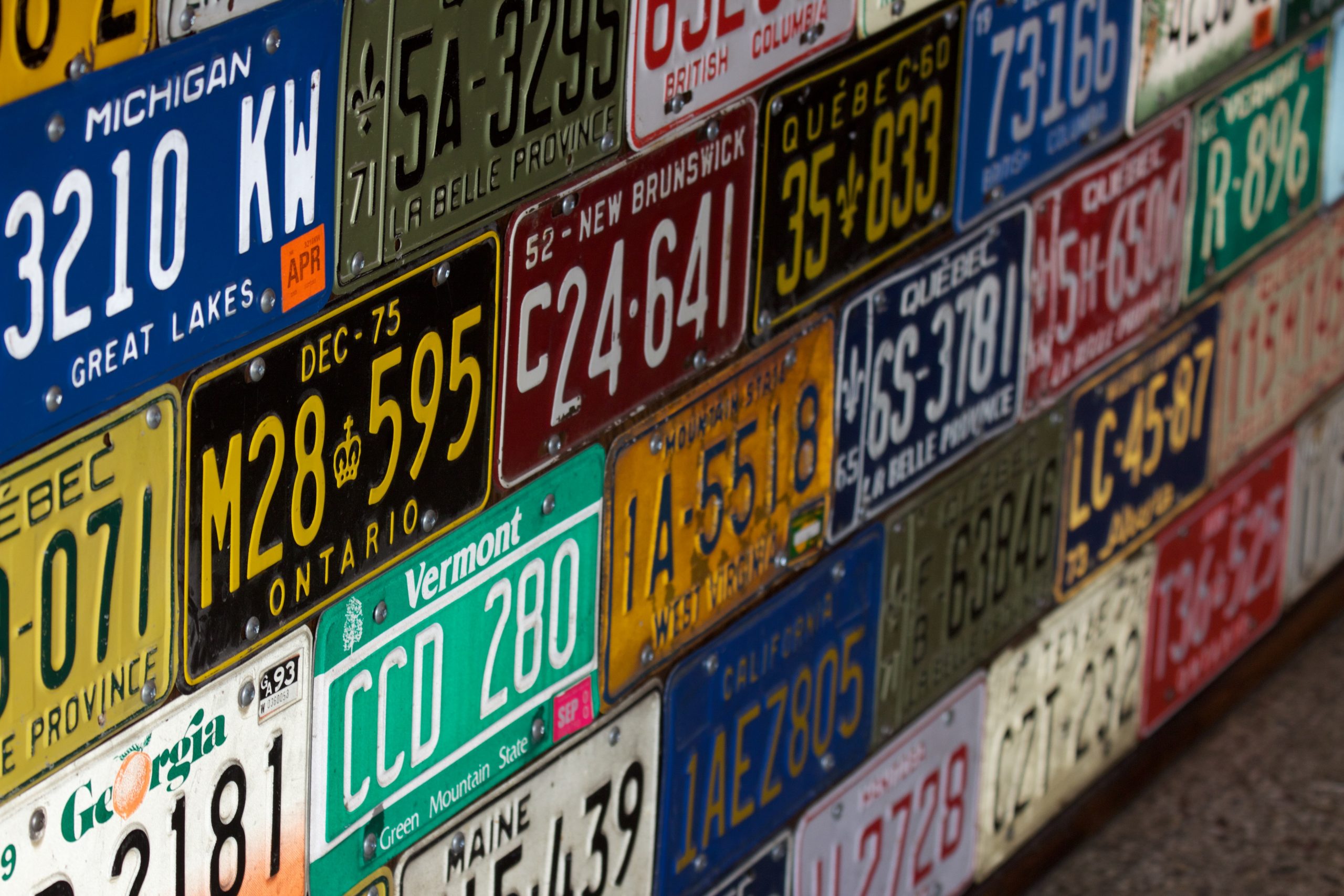 license plates